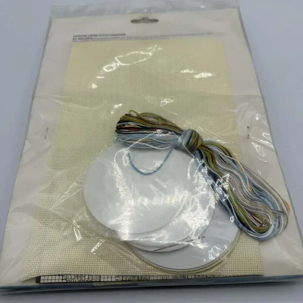 Fond Memories 4 SEASCAPES Counted Cross Stitch Acrylic Coasters C-12 Kit